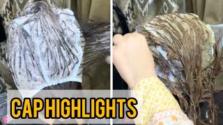 Cap Highlights for Beginners Ash Brown Hair Colour Highlights  Ash Brown Babylights [upl. by Oj]