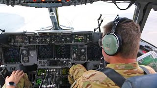 US Air Force C17 Globemaster III Take Off Cockpit View • Joint Base Charleston [upl. by Adnirol39]