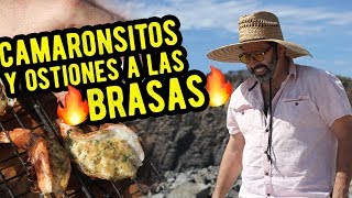 Camarones y Ostiones a las brasas  A comer con Diego [upl. by Atileda144]