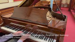 Restored Mahogany Steinway model O grand piano c1925 supplied to a Central London church building [upl. by Ellehcen504]