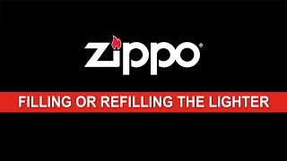 Zippo Instructional Filling or Refilling the Lighter [upl. by Shalne]