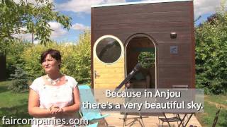 Tiny portable prefab cube shelters in medieval French town [upl. by Wallas519]