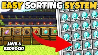 Minecraft AUTOMATIC Sorting System  Easy amp Expandable TUTORIAL 121 [upl. by Naitsabes987]