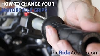 How to Change your Motorcycle Grips  Remove Motorcycle Grips  Install New Motorcycle Grips [upl. by Bertie846]