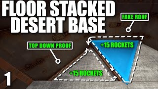 I BUILT MY NEW FLOOR STACKED BASE NEXT TO SULFUR QUARRY  Solo Rust [upl. by Irrab]