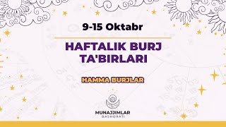 916 Oktabr Haftalik Burj Tabirlari  Munajjimlar Bashorati [upl. by Prem]