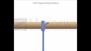 How to Tie Gaff Topsail Halyard Bend Knot [upl. by Bordiuk149]