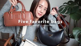 【バッグ紹介】最近お気に入りのハイブランドバッグ５選👜✨ [upl. by Norean942]