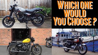 Royal Enfield Meteor350Classic350Hunter350 which to choose Date night with the Enfield Triplets [upl. by Tsai]