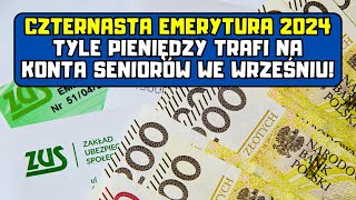 ⚡️Czternasta emerytura 2024  tyle pieniędzy trafi na konta seniorów we wrześniu [upl. by Amliw105]