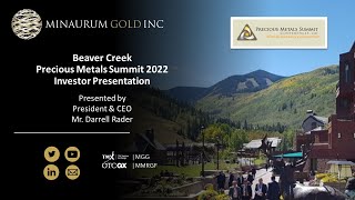 CEO Darrell Rader Presents Minaurum Gold Inc at Beaver Creek 2022 [upl. by Gronseth632]