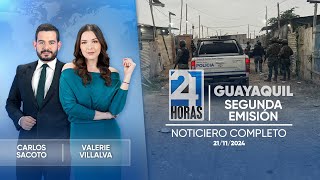 Noticiero de Guayaquil Segunda Emisión 21112024 [upl. by Nekial]