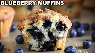 Easy Blueberry Muffins Recipe [upl. by Ainosal493]