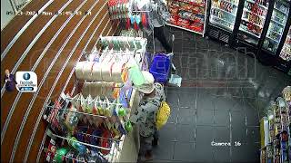 CCTV footage captured a man shop lifting at Smart Shoppers Supermarket in Marabella [upl. by Nellie]