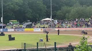 Speedway Teterow Auerhahnpokal 2024 Heat 2 Matjushonoks Mulford Breum Hillebrand [upl. by Valleau]