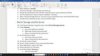 CIS41D Lab 3 Provisioning File and Storage using Windows Server 2019 [upl. by Gervase]