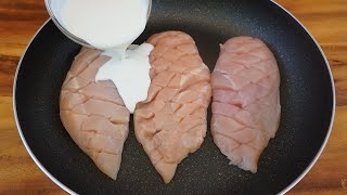 Creamy Garlic Chicken Breast Recipe  Cheap and Very Juicy Chicken [upl. by Dewees]