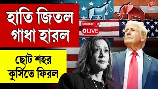 Donald Trump  Kamala Harris  America  হাতি জিতল গাধা হারল ছোট শহর কুর্সিতে ফিরল [upl. by Kared348]