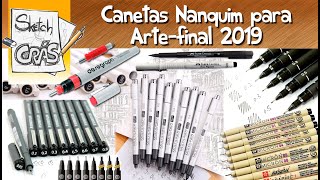 Canetas Nanquim para Artefinal 2019  Sketch Crás [upl. by Seligman]