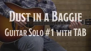 Dust in a Baggie Guitar Solo  Slow Playthrough with TAB  Guitar Lesson [upl. by Ecal]