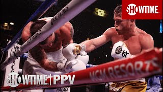 Canelo Alvarez KOs Caleb Plant With Crazy Uppercut  SHOWTIME PPV [upl. by Eiramanin]