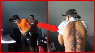 TATTOO PRANK AN ARABISCHEN VATER👊 ESKALIERT KOMPLETT [upl. by Decker]