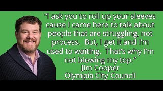 Jim Cooper Part 6 of 8  City of Olympia Discussion of a Public Engagement Process to Consider [upl. by Nnylyt826]