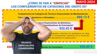 NUEVO AGRAVIO COMPARATIVO PARA LOS TÉCNICOS ESPECIALISTAS DE CONSERJERÍA [upl. by Anaujik958]