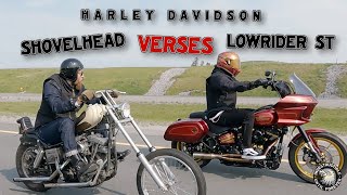 Harley Davidson Shovelhead vs Lowrider ST [upl. by Otrevire533]