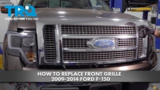 How to Replace Front Grille 20092014 Ford F150 [upl. by Aerdnwahs]