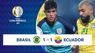 HIGHLIGHTS BRASIL 1  1 ECUADOR  COPA AMÉRICA 2021  270621 [upl. by Gudren321]