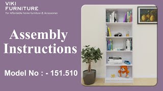 VikiFurniture BookCase Assembly Instruction Video  Model151510 [upl. by Vokaay668]