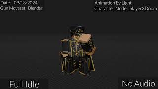 Gun Moveset  Roblox Animation [upl. by Annahsal191]