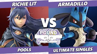 Pound 2022  Armadillo Lucario Vs Richie Lit Lucina SSBU Smash Ultimate Tournament [upl. by Airtal55]