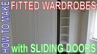 How to make Fitted Wardrobes Easy DIY Install Custom Build Sliding Door Wardrobe [upl. by Yrrehc]