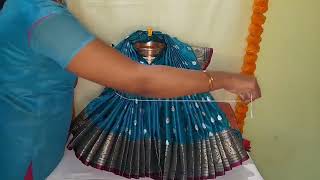 easy and Quick saree drapping for varahamahalakshmj [upl. by Anelah]