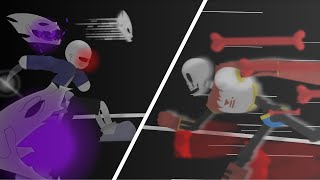 Papyrus exe vs dust sans Full Intro A SticknodesPro Animation [upl. by Hamian40]