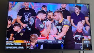 Irakli Zirakashvili vs Evgeny Prudnik Post Armwrestling Match East vs west 13 [upl. by Ebsen]