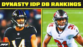 2024 Dynasty IDP Defensive Back Rankings  PFF Fantasy Podcast [upl. by Ladnek]