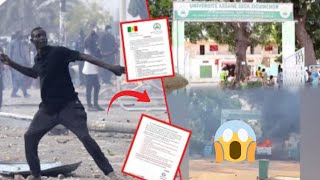 🔴Université Assane Seck de Ziguinchor Affrontements entre étudiants et forces de lordre [upl. by Zannini]