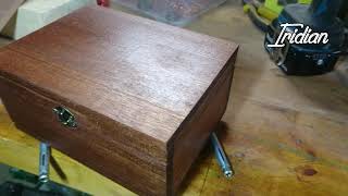 Applying Tung Oil on Dark Red Meranti wood [upl. by Rodman]