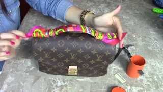 Louis Vuitton Pochette METIS HOW I TIED Hermes Twilly [upl. by Ji628]