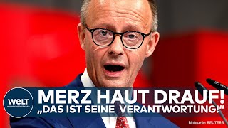 FRIEDRICH MERZ quotDas ist verantwortungslosquot  Politische Machtspiele in Krisenzeiten in Deutschland [upl. by Sabu]