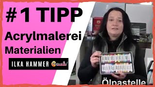 Acrylbilder malen  Ölpastell Stifte  1 Tipp  8 besten Materialien zum Acrylbilder malen lernen [upl. by Anialem761]