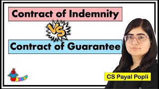 Contract of Indemnity and Guarantee  Contract of Indemnity  Contract of Guarantee  Contract Act [upl. by Asha193]