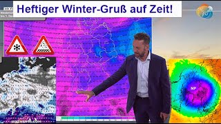 Heftiger WinterGruß mit Sturm Regen amp Schnee auf Zeit Wettervorhersage 16241124 Polarwirbel [upl. by Ponton]