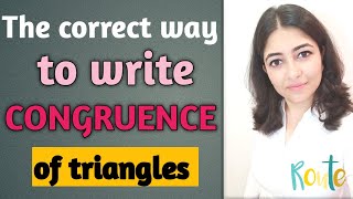 How to write congruent triangles  congruence of triangles  class 7 ll chapter 7 [upl. by Ainna]