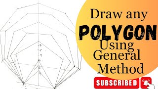 How to draw any POLYGON in engineering drawing using general method [upl. by Gib931]