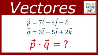 PRODUCTO PUNTO DE DOS VECTORES EN EL ESPACIO [upl. by Haret441]