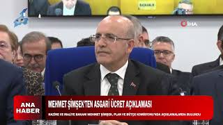 MEHMET ŞİMŞEKTEN ASGARİ ÜCRET AÇIKLAMASI [upl. by Otrebtuc]